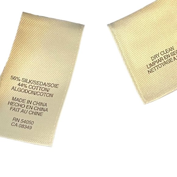 Jones New York Collection Womens Navy Silk Blend Short Sleeve V-Neck Dress sz 6 - Picture 16 of 16